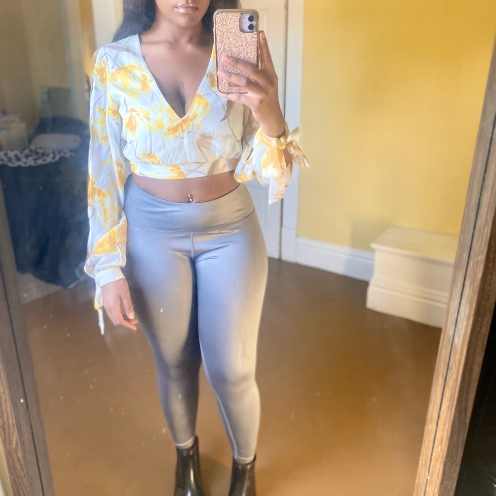 Crystal Sky Floral Cut Out Blouse 🌼